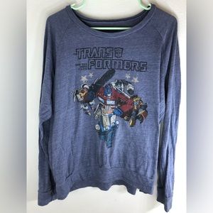 Blue Transformers Optimus Prime Long Sleeve Tee Size XXL Junior